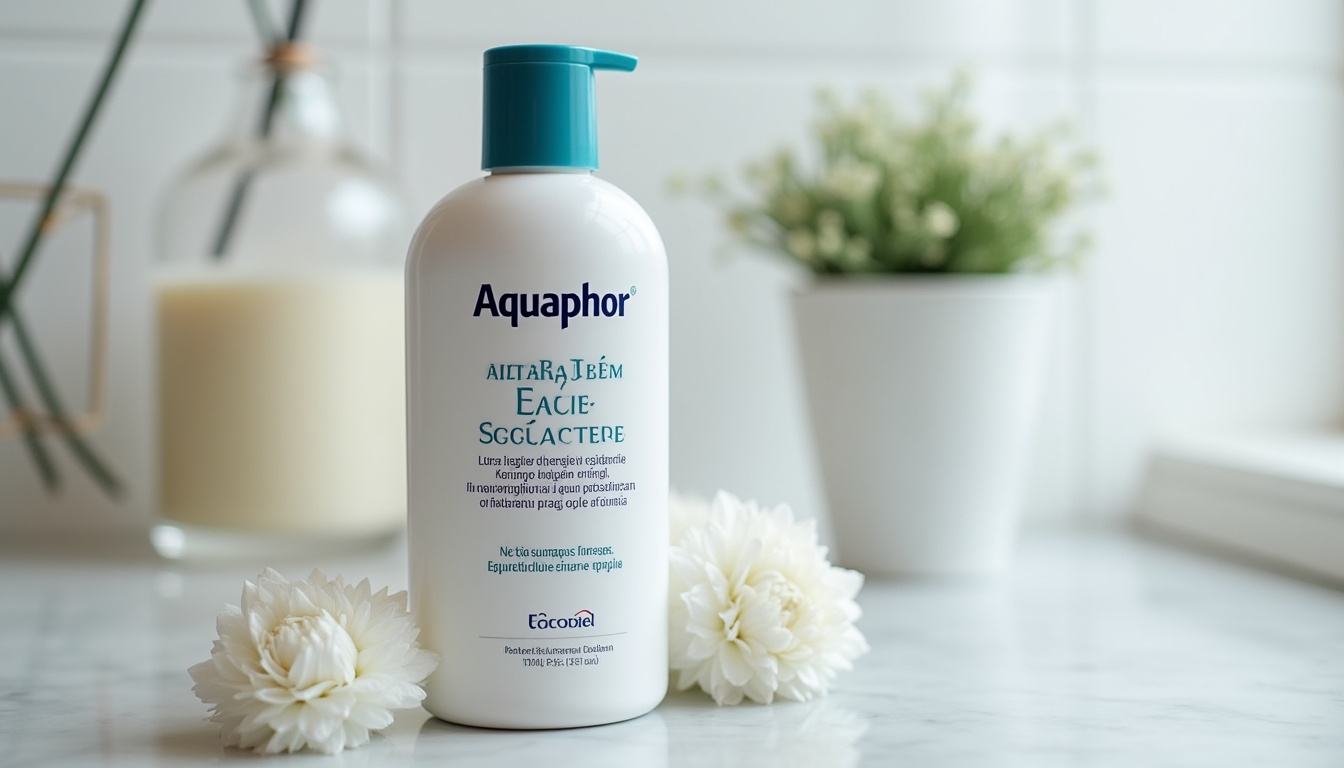 O mână ține o rezerva de filtru Aquaphor lângă un pahar cu apă cristalină